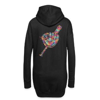 Ball- und Schlägerhandschuh mehrfarbig - Hoodie-Kleid - Schwarz - Hinten