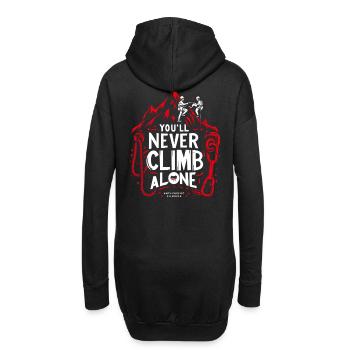 Tu ne grimperas jamais seul - Sweat-shirt à capuche long Femme - noir - Dos