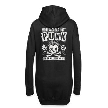 Mein Nachbar Hört Punk Lustiges Punk Shirt - Hoodie-Kleid - Schwarz - Hinten