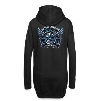 Rhythmus Maschine Schädel - Hoodie-Kleid - Schwarz - Hinten
