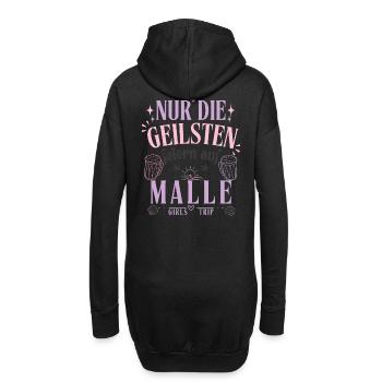 Mallorca Mädels Tour Gruppenoutfit - Hoodie-Kleid - Schwarz - Hinten