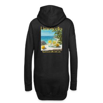 Limonecello am Strand - Hoodie-Kleid - Schwarz - Hinten
