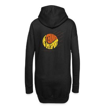 Stilisierte Sneakers - Hoodie-Kleid - Schwarz - Hinten