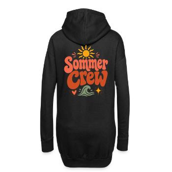 Sommer Crew Retro Sonne und Wellen Vibes - Hoodie-Kleid - Schwarz - Hinten