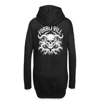 Motif de crâne à cornes - Sweat-shirt à capuche long Femme - noir - Dos