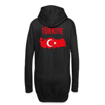 TÜRKEI TÜRKIYE TÜRKISCHE Europa Sport Fan - Hoodie-Kleid - Schwarz - Hinten