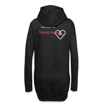 Life Happens - bright - Hoodie Dress - black - Back