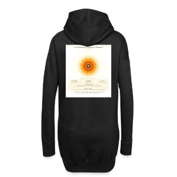 Chrysantème et Spirale de Fibonacci - Sweat-shirt à capuche long Femme - noir - Dos