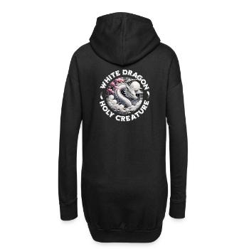 Dragon Blanc : Créature Sacrée - Sweat-shirt à capuche long Femme - noir - Dos