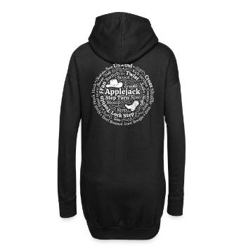 Fan de danse en ligne - Sweat-shirt à capuche long Femme - noir - Dos