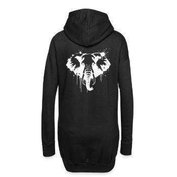 White Elephant Splash - Hoodie-Kleid - Schwarz - Hinten