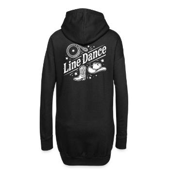 Line Dance Western Motiv - Hoodie-Kleid - Schwarz - Hinten