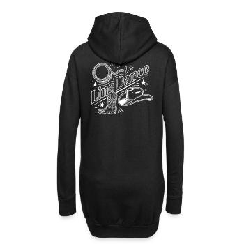Line Dance Country Western Motif - Hoodie Dress - black - Back