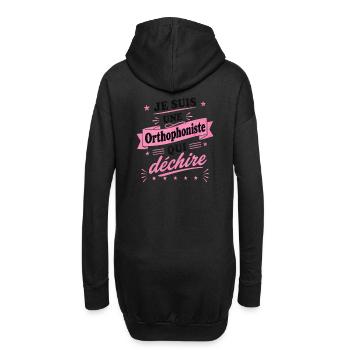 je suis une Orthophoniste qui déchire - Sweat-shirt à capuche long Femme - noir - Dos