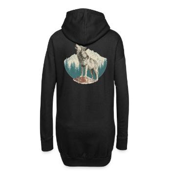 Loup - Sweat-shirt à capuche long Femme - noir - Dos