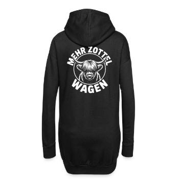 Mehr Zottel wagen - Highlands - Hoodie-Kleid - Schwarz - Hinten