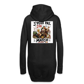 J'peux pas j'ai match - Sweat-shirt à capuche long Femme - noir - Dos