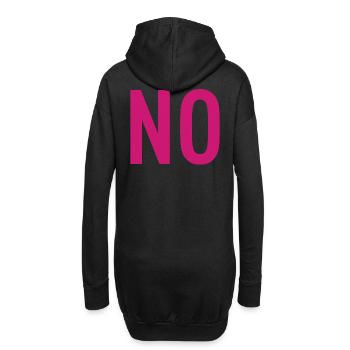 NON – Déclaration de typographie rose - Sweat-shirt à capuche long Femme - noir - Dos