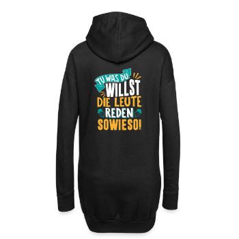 Tu was du willst Geschenk - Hoodie-Kleid - Schwarz - Hinten