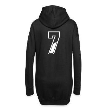 7 Jahre Trikot Nummer 7 T-shirt Nummer 7 - Hoodie-Kleid - Schwarz - Hinten