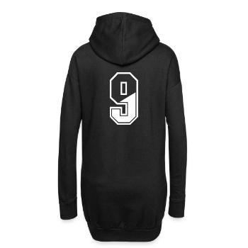 9 ans maillot numéro 9 T-shirt numéro 9 - Sweat-shirt à capuche long Femme - noir - Dos