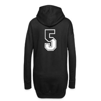 5 ans maillot numéro 5 T-shirt numéro 5 - Sweat-shirt à capuche long Femme - noir - Dos