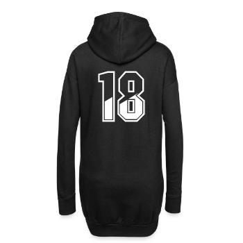 Maillot 18 ans numéro 18 T-shirt numéro 18 - Sweat-shirt à capuche long Femme - noir - Dos