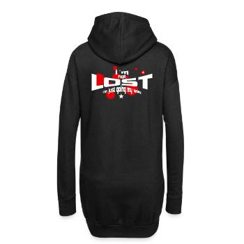 not lost - Hoodie-Kleid - Schwarz - Hinten