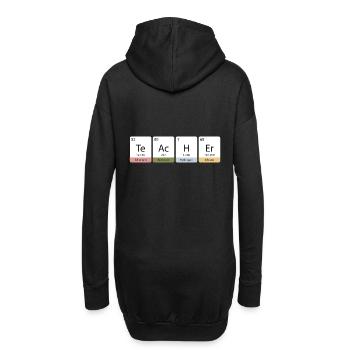 Lehrer Chemie Chemielehrer Schule Sprüche Geschenk - Hoodie-Kleid - Schwarz - Hinten