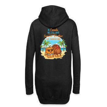 L’été au Canada - Sweat-shirt à capuche long Femme - noir - Dos