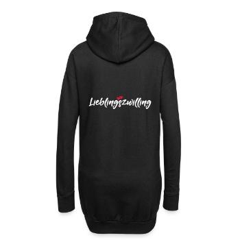 Lieblingszwilling bester Zwilling Sprüche Geschenk - Hoodie-Kleid - Schwarz - Hinten