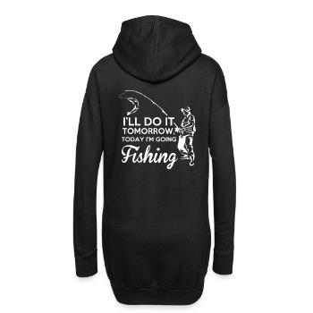 Fishing - Hoodie-Kleid - Schwarz - Hinten