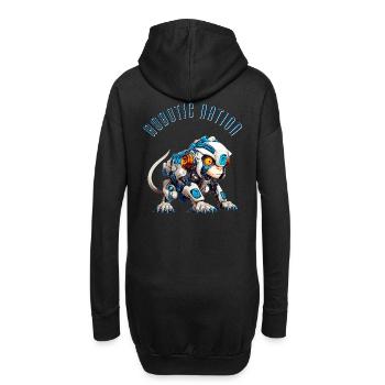 Nation robotique 4 - Sweat-shirt à capuche long Femme - noir - Dos