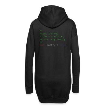 Poetic programming - Hoodie Dress - black - Back