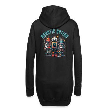 Nation robotique 2 - Sweat-shirt à capuche long Femme - noir - Dos