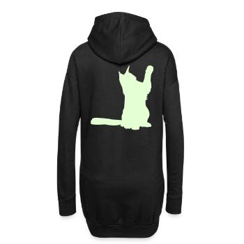 Maine Coon 2 - Hoodie-Kleid - Schwarz - Hinten