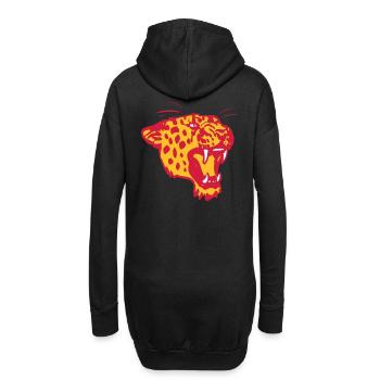 Brüllender Leopard von Cheerful Madness!! - Hoodie-Kleid - Schwarz - Hinten