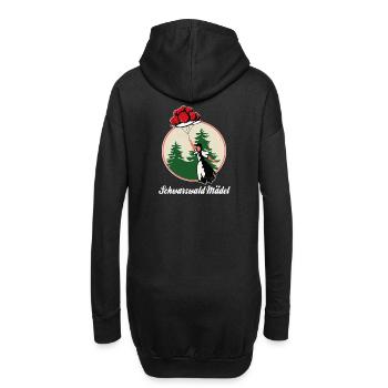 Schwarzwald Mädel,Bollenhut,Tracht Luftballon,FUN - Hoodie-Kleid - Schwarz - Hinten