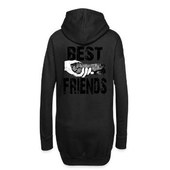Amateurs de chiens, chiens aiment, amis de chien, chien, chiens - Sweat-shirt à capuche long Femme - noir - Dos