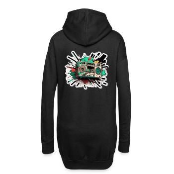 Explosion stéréo - Sweat-shirt à capuche long Femme - noir - Dos