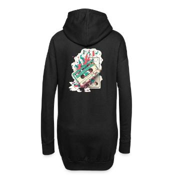 Cassette rétro en feu - Sweat-shirt à capuche long Femme - noir - Dos