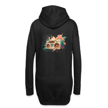Explosion stéréo - Sweat-shirt à capuche long Femme - noir - Dos