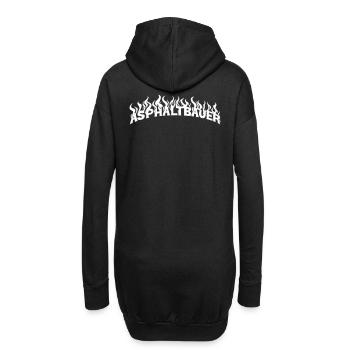 Asphaltbauer_weiss - Hoodie Dress - black - Back