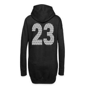 23 - Hoodie-Kleid - Schwarz - Hinten