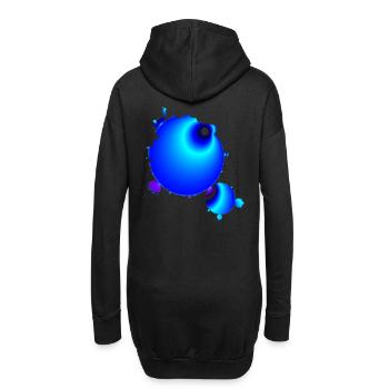 splash - conception fractale - Sweat-shirt à capuche long Femme - noir - Dos