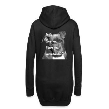 Staffordshire, visage de chien, tête de chien, - Sweat-shirt à capuche long Femme - noir - Dos