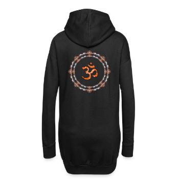 Orange Om - Hoodie-Kleid - Schwarz - Hinten