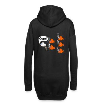 Furz Pupsen Oops Fisch Fart Blähungen Flatulenz - Hoodie-Kleid - Schwarz - Hinten