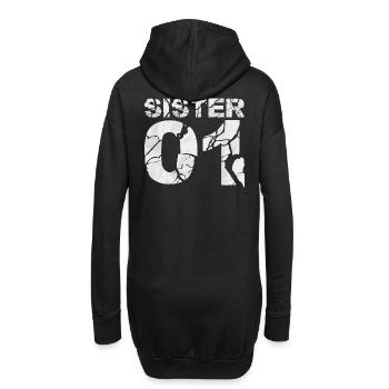 Sister 01 | Partnershirts - Hoodie-Kleid - Schwarz - Hinten