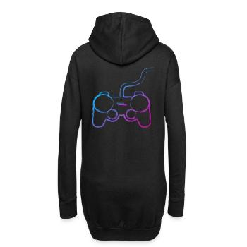 Contrôleur Graffiti Gamer - Sweat-shirt à capuche long Femme - noir - Dos